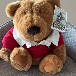 Lands' End Brownie  Muldoon with Red and White Polo